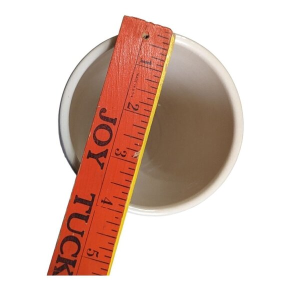 Laura Kirkland Life is better at the beach coffee mug 4.5 in gray white blue - Picture 8 of 8